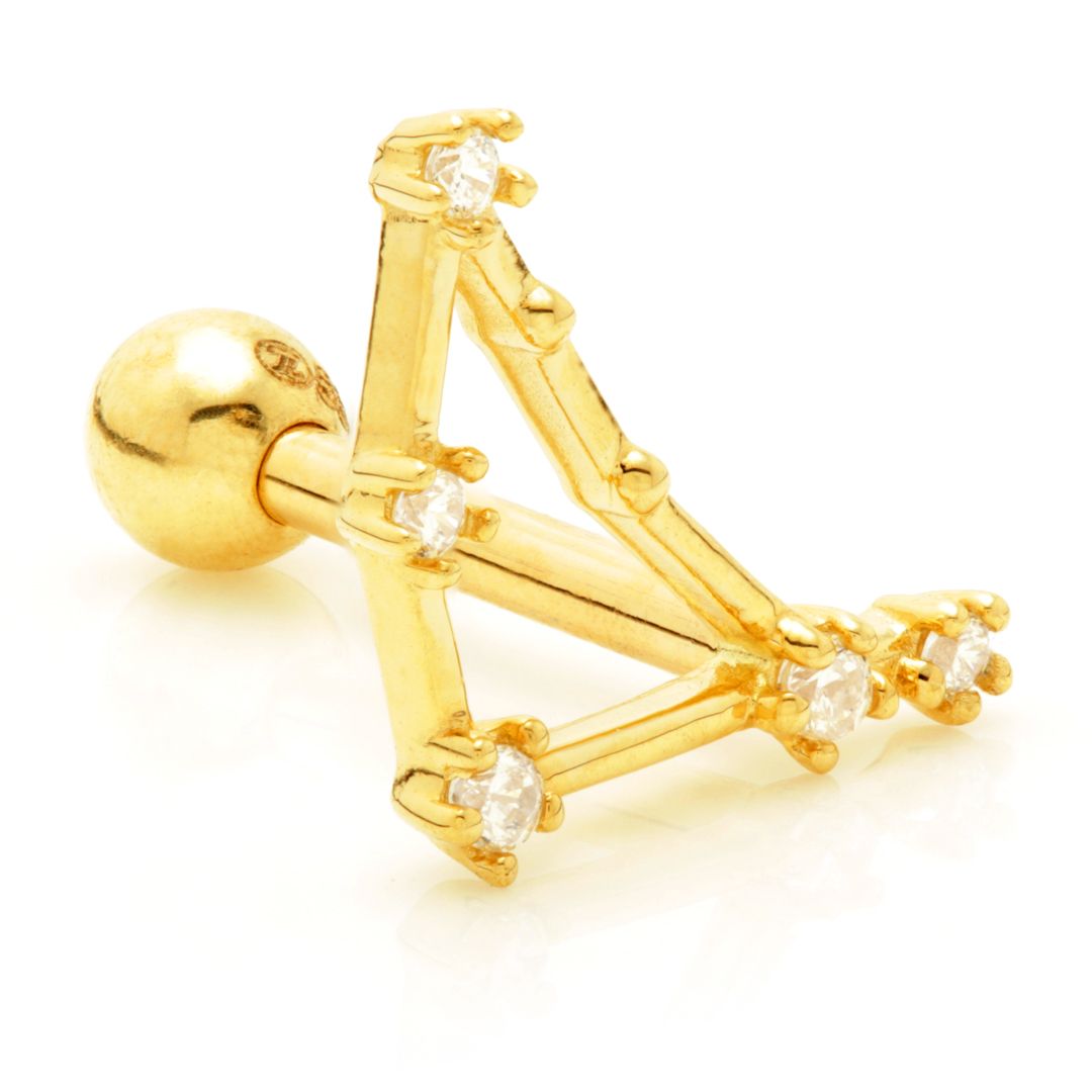 CAPRICORN CONSTELLATION GOLD MICROBAR EARRING