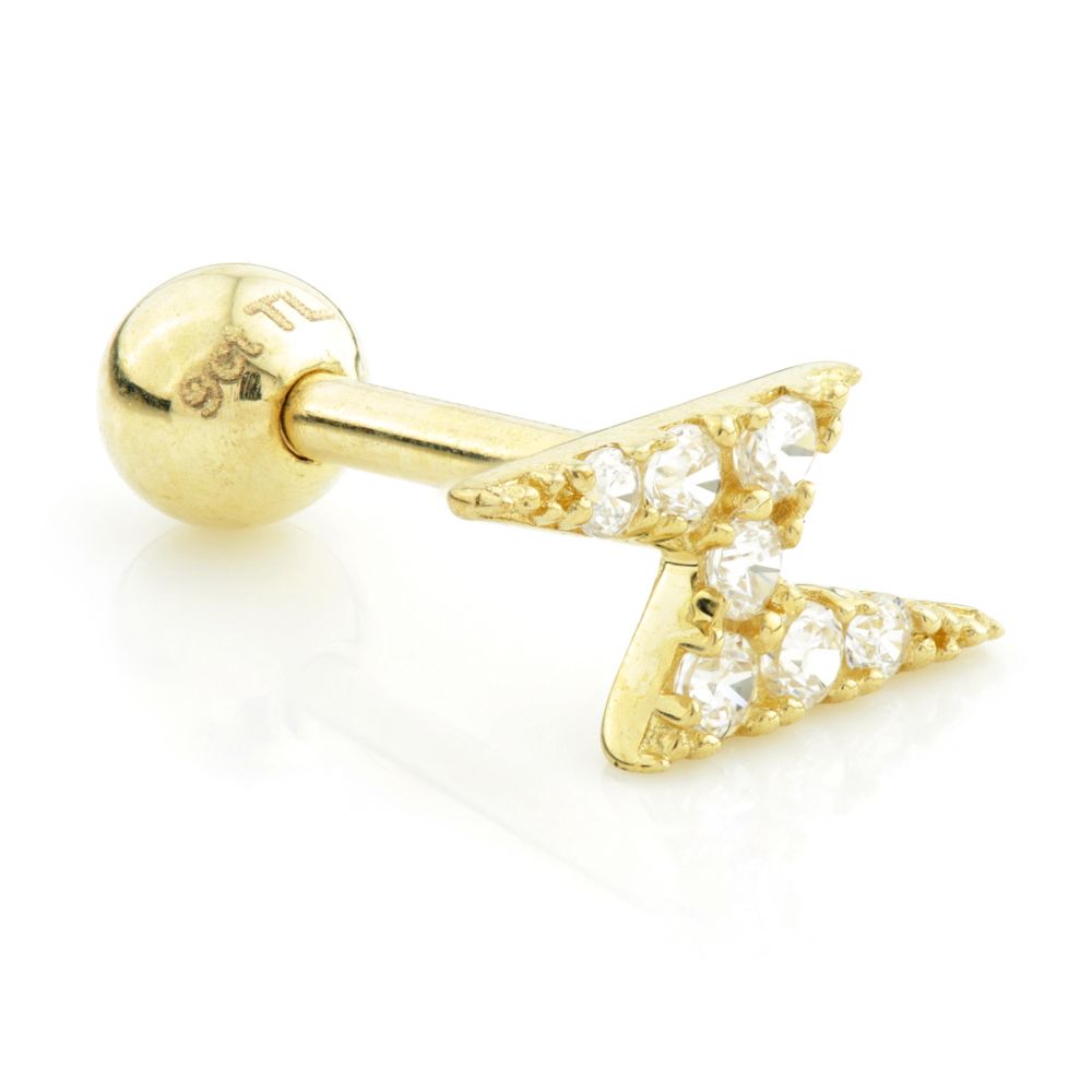 THUNDERBOLT Gem Microbar Earring